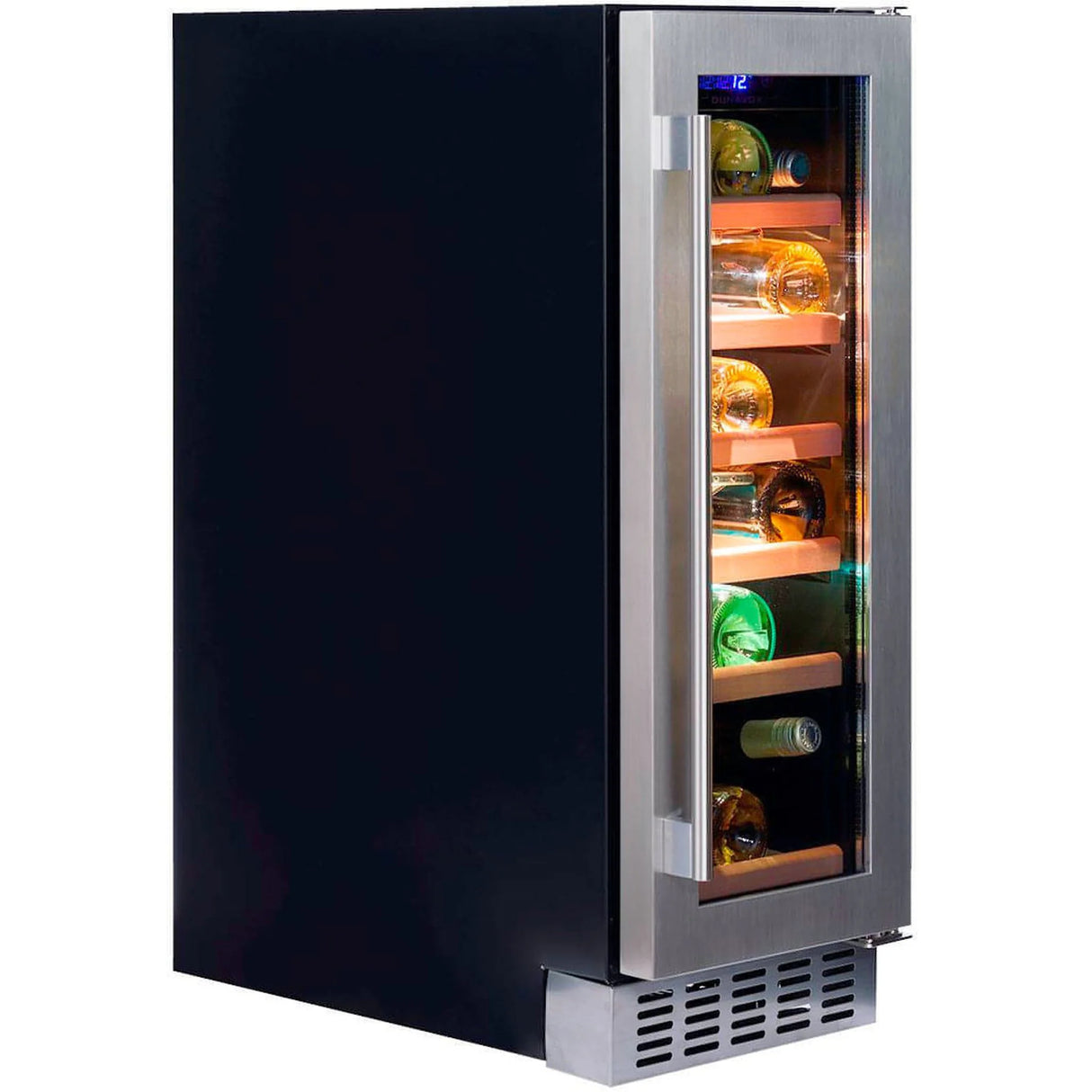 Dunavox Flow 19 Bottle Single Temperature Built In Undercounter Wine Cabinet Stainless Steel Dauf 19 58ss
