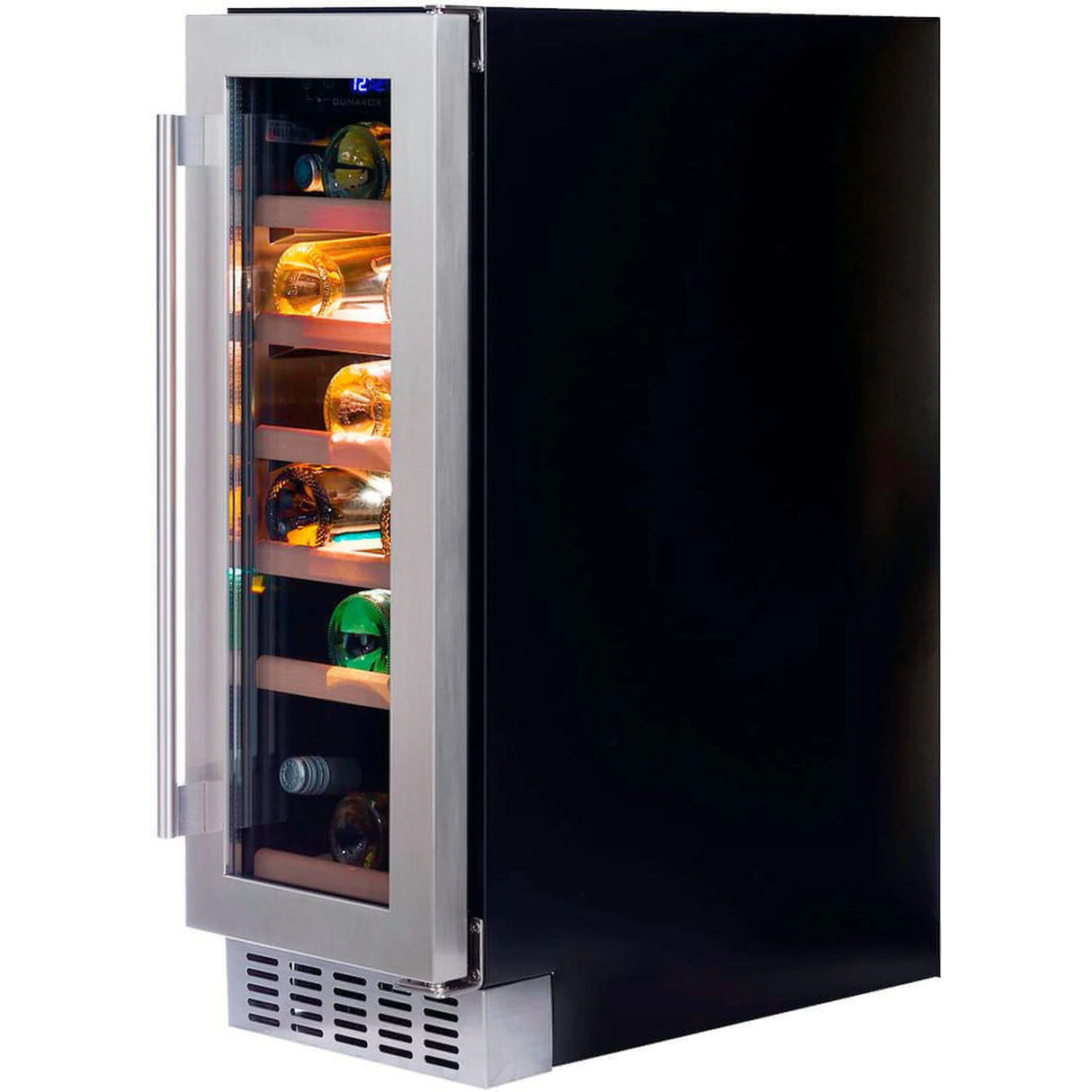 Dunavox Flow 19 Bottle Single Temperature Built In Undercounter Wine Cabinet Stainless Steel Dauf 19 58ss