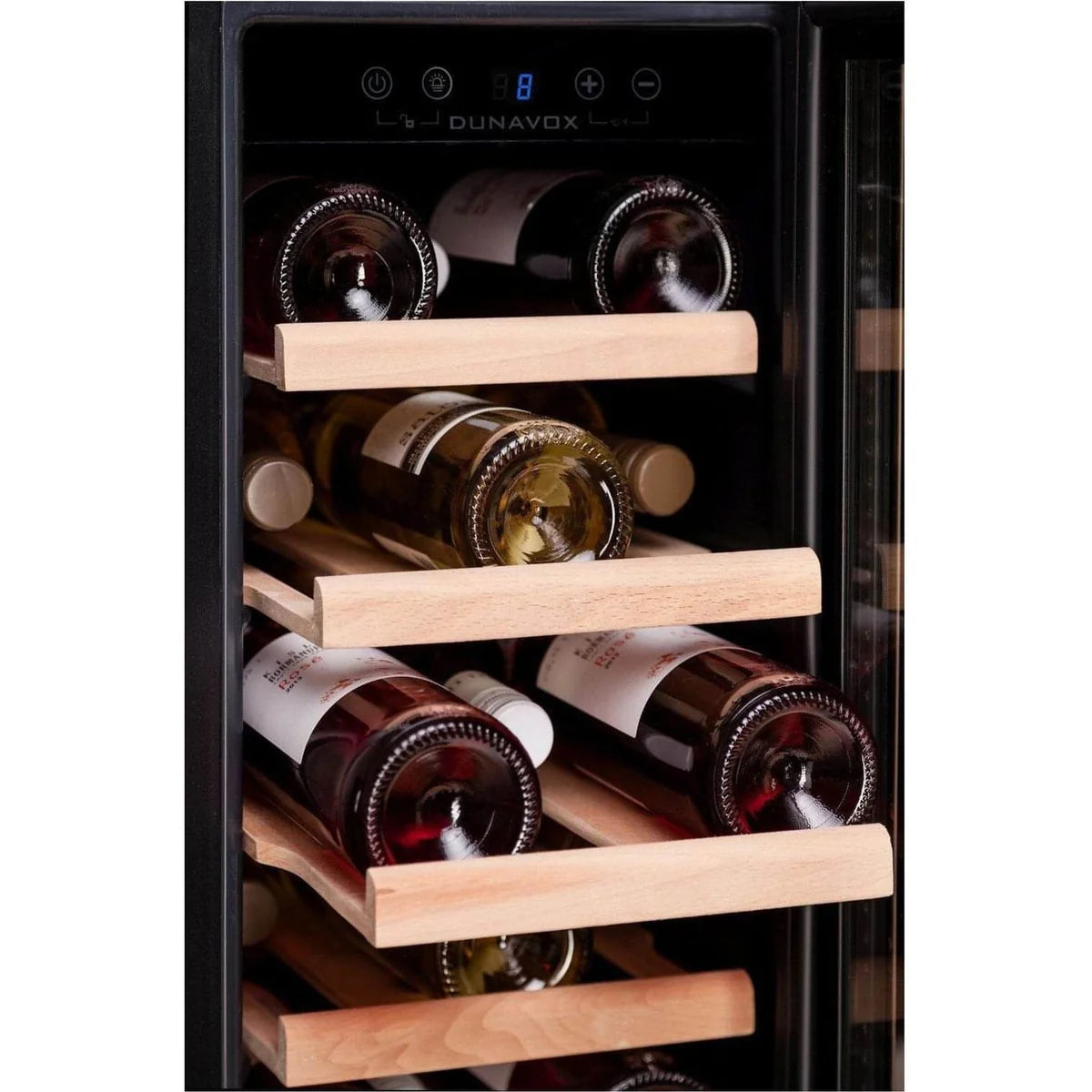 Dunavox Flow 19 Bottle Single Temperature Built In Undercounter Wine Cabinet Stainless Steel Dauf 19 58ss
