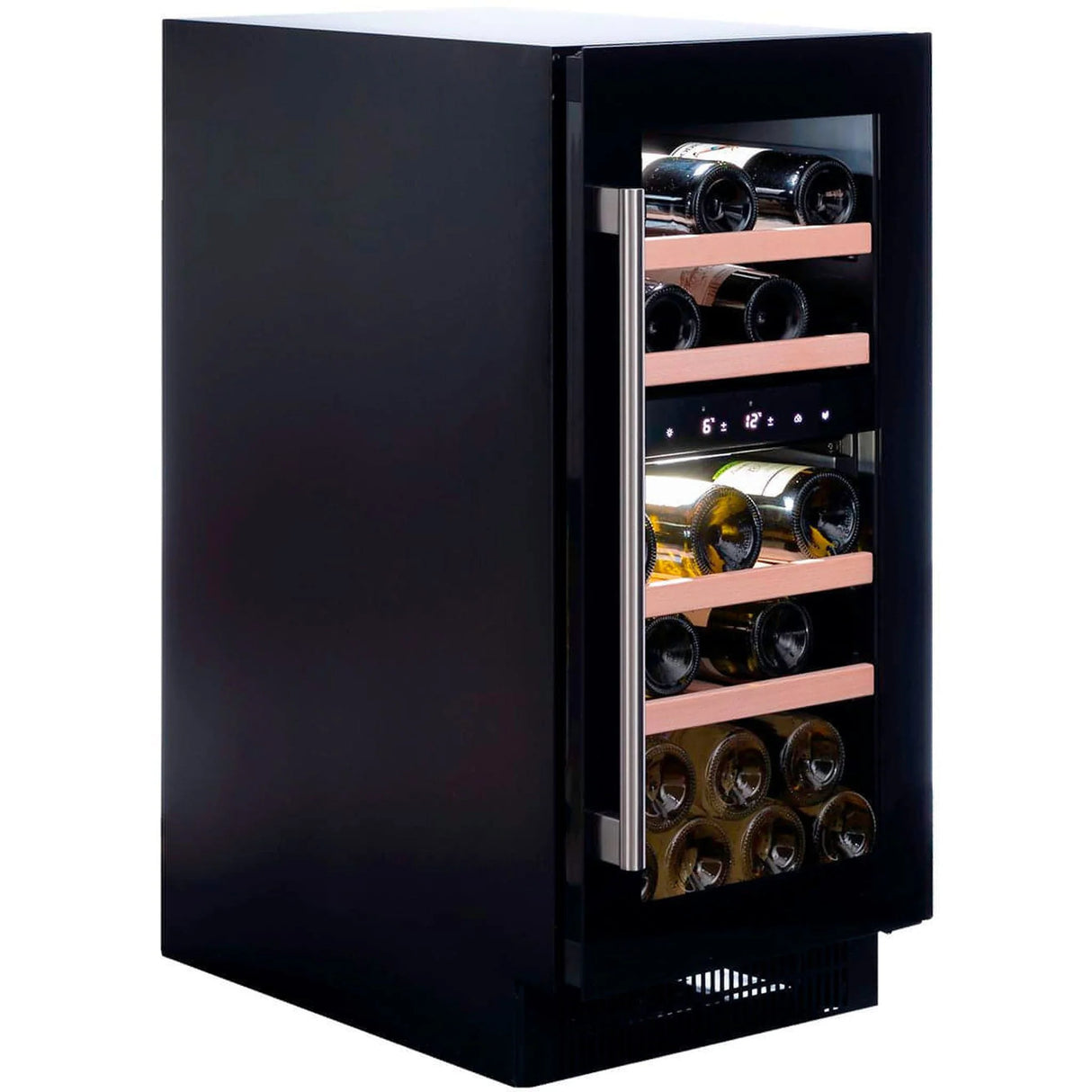 Dunavox Flow 32 Bottle 2-Temperature Built-In Undercounter Wine Cabinet - Black DAUF-32.78DB