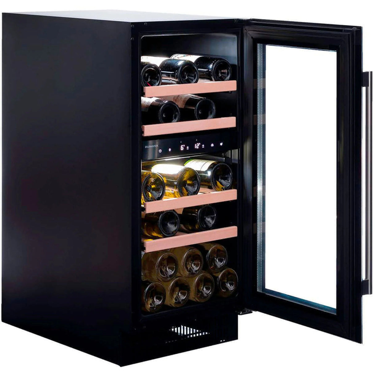 Dunavox Flow 32 Bottle 2-Temperature Built-In Undercounter Wine Cabinet - Black DAUF-32.78DB