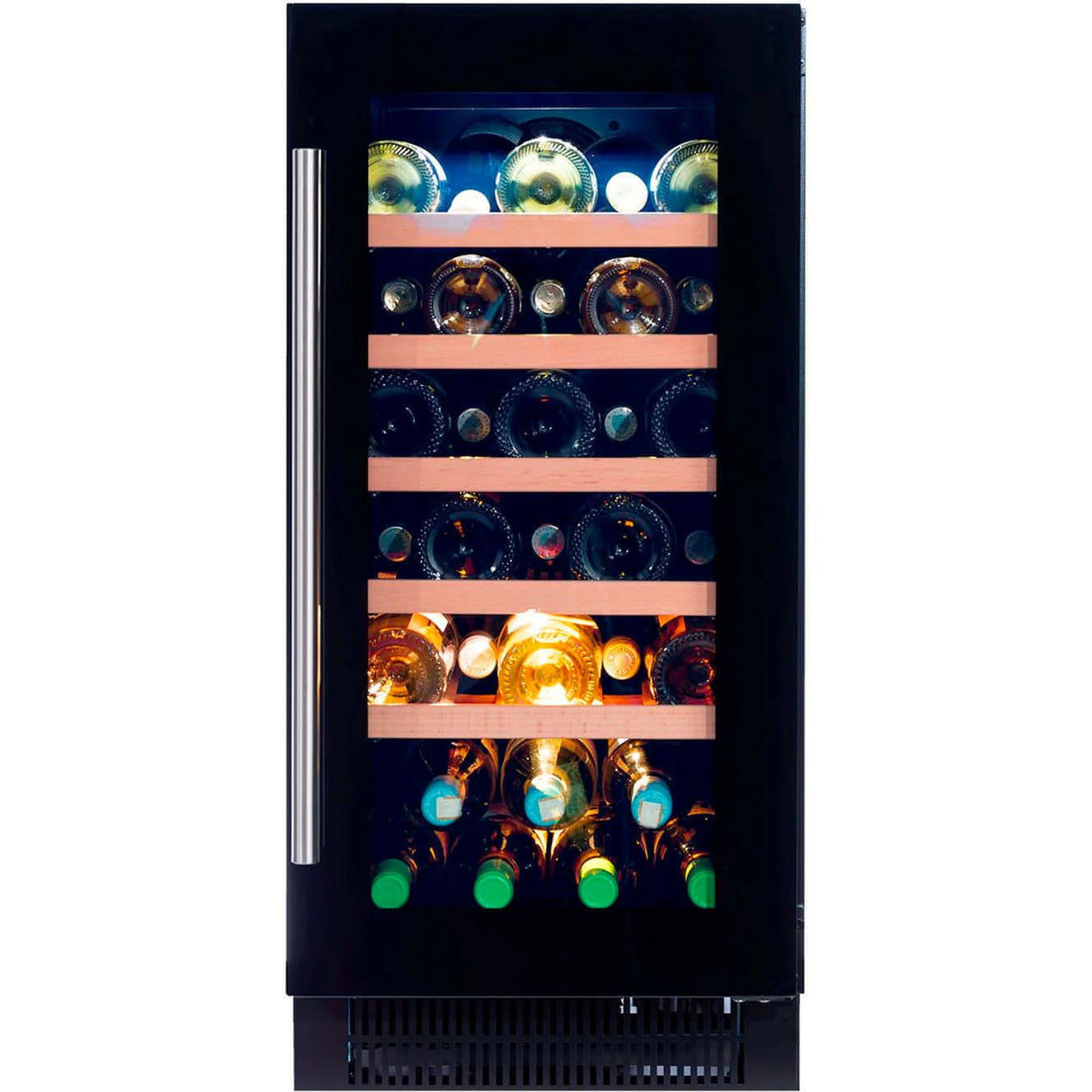 Dunavox Flow 32 Bottle Single Temperature Built In Undercounter Wine Cabinet Black Dauf 32 83b