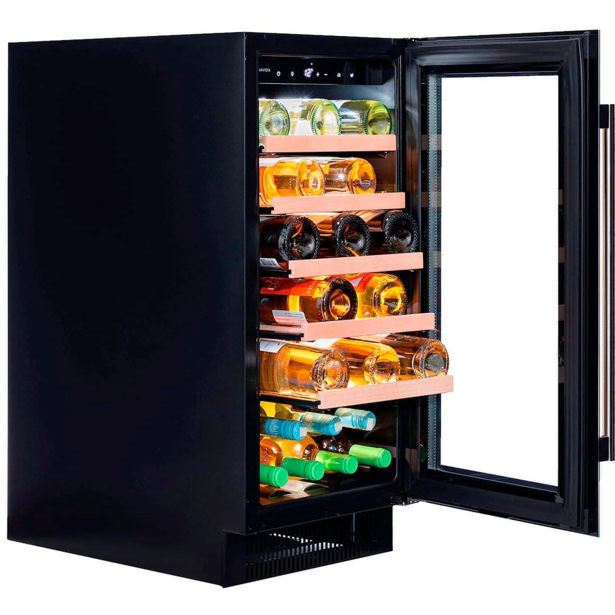 Dunavox Flow 32 Bottle Single Temperature Built In Undercounter Wine Cabinet Black Dauf 32 83b