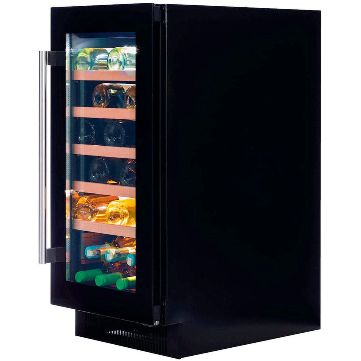 Dunavox Flow 32 Bottle Single Temperature Built In Undercounter Wine Cabinet Black Dauf 32 83b