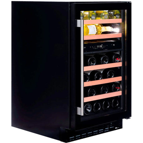 Dunavox Flow 38 Bottle 2-Temperature Built-In Undercounter Wine Cabinet - Black DAUF-38.100DB