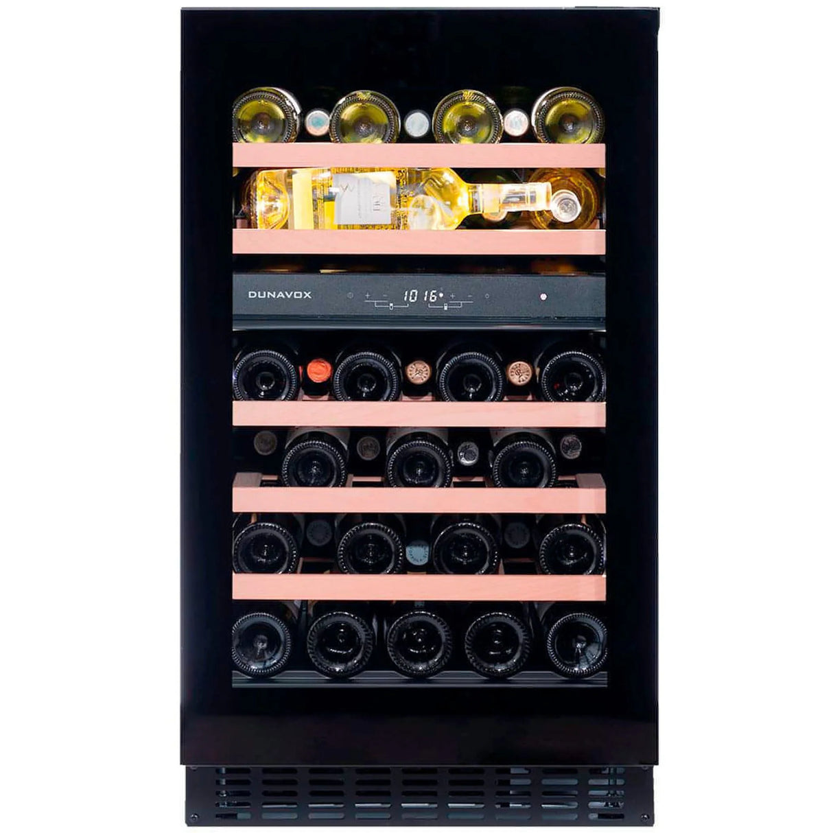 Dunavox Flow 38 Bottle 2-Temperature Built-In Undercounter Wine Cabinet - Black DAUF-38.100DB.TO