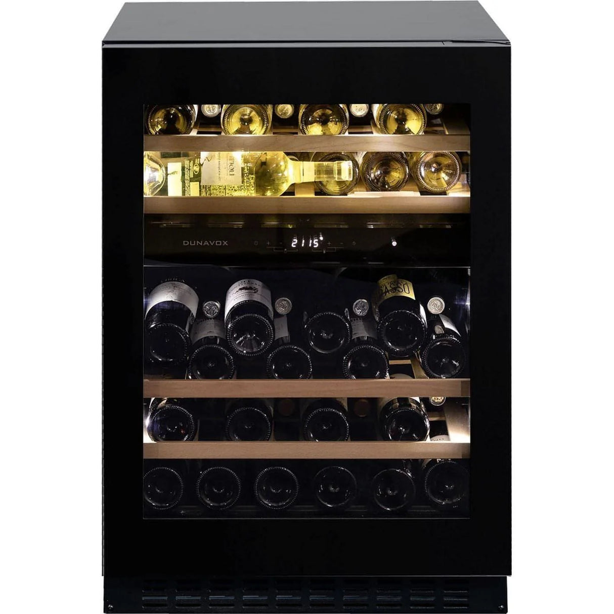 Dunavox Flow 45 Bottle 2 Temperature Built In Undercounter Wine Cabinet Black Dauf 45 125db To