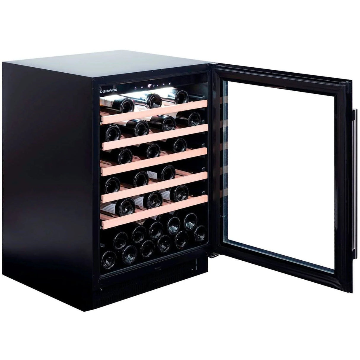 Dunavox Flow 46 Bottle Single Temperature Built-In Undercounter Wine Cabinet - Black DAUF-46.138B