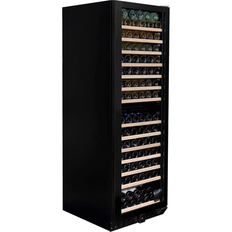 Dunavox Grande 166 Bottle 2-Temperature Freestanding Wine Cabinet - Black DX-166.428DBK