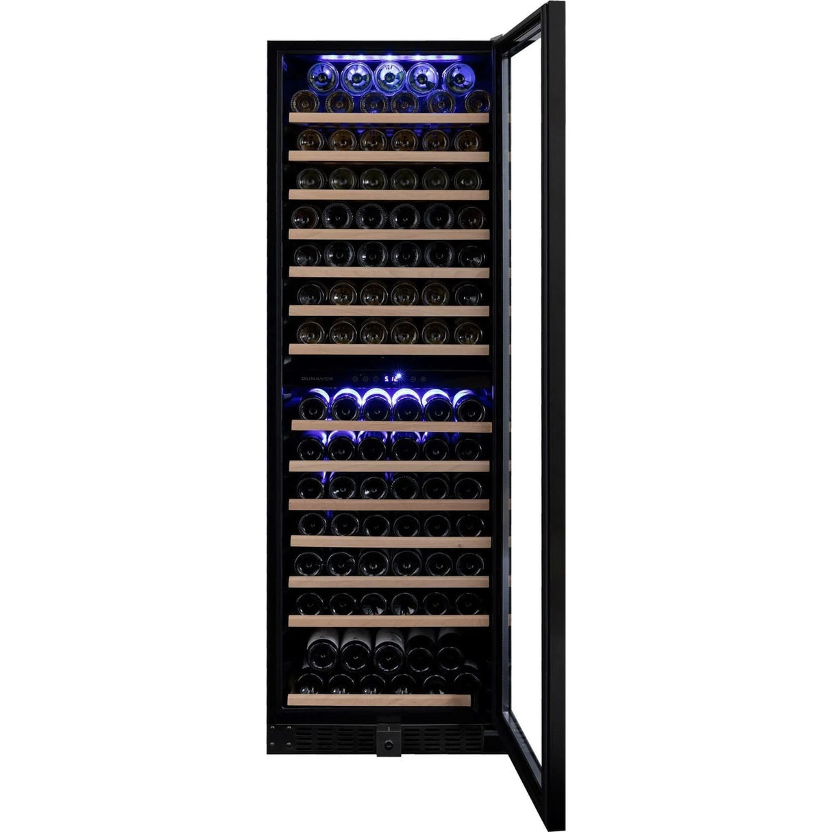 Dunavox Grande 166 Bottle 2-Temperature Freestanding Wine Cabinet - Black DX-166.428DBK