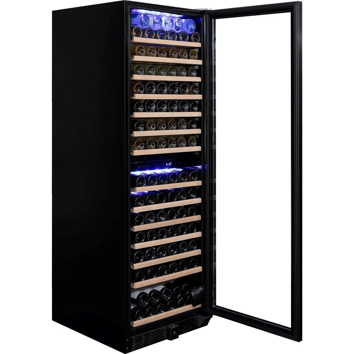 Dunavox Grande 166 Bottle 2-Temperature Freestanding Wine Cabinet - Black DX-166.428DBK