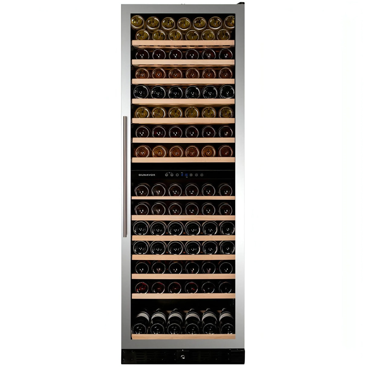 Dunavox Grande 166 Bottle 2-Temperature Freestanding Wine Cabinet - Stainless Steel DX-166.428SDSK