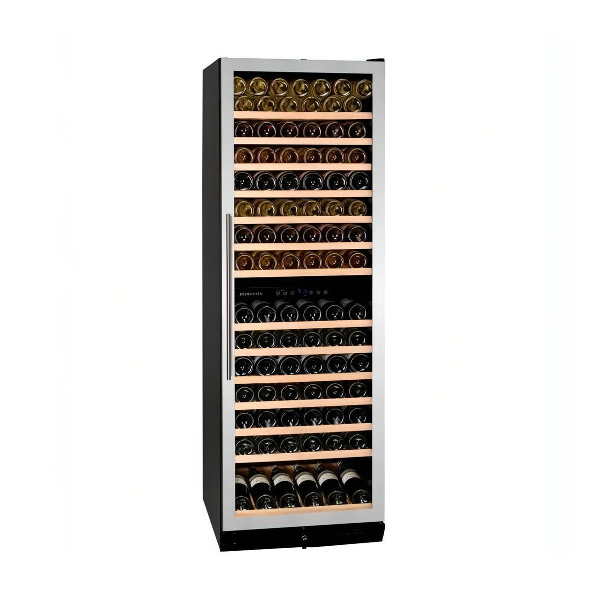 Dunavox Grande 166 Bottle 2-Temperature Freestanding Wine Cabinet - Stainless Steel DX-166.428SDSK