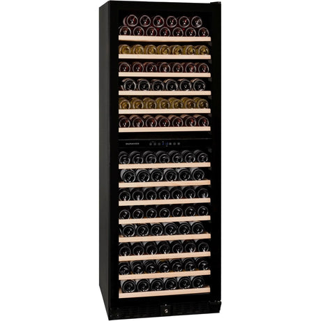 Dunavox Grande 181 Bottle 2-Temperature Freestanding Wine Cabinet - Black DX-181.490DBK