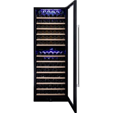 Dunavox Grande 181 Bottle 2-Temperature Freestanding Wine Cabinet - Stainless Steel DX-181.490SDSK