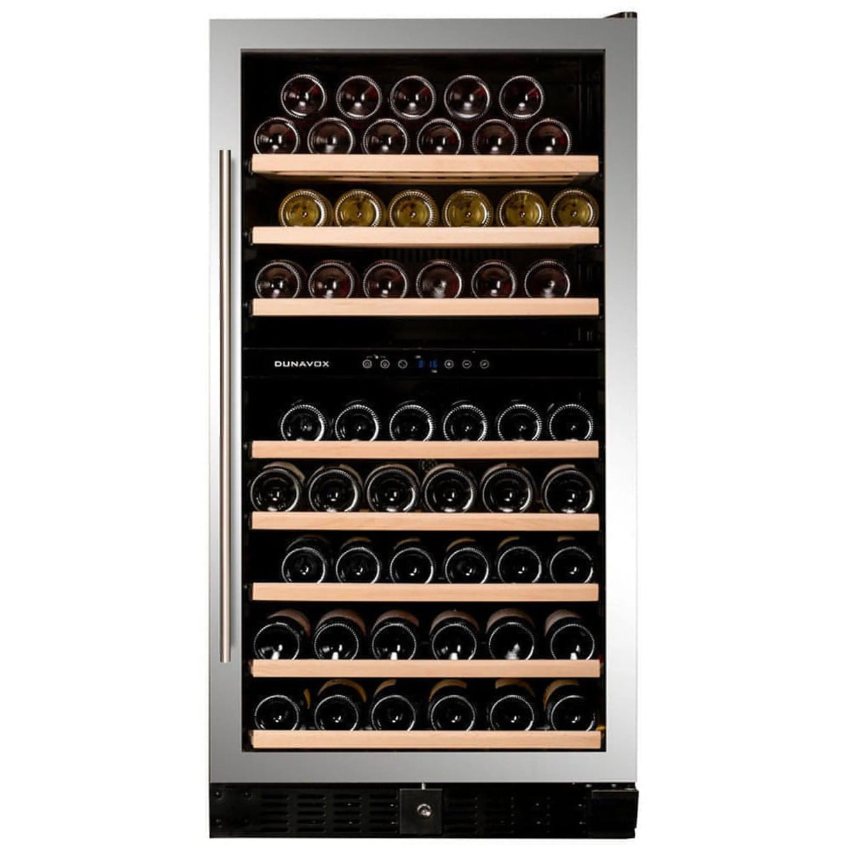 Dunavox Wine Cabinet Grande 2 Temperature Freestanding Stainless Steel Dx 94 270sdsk