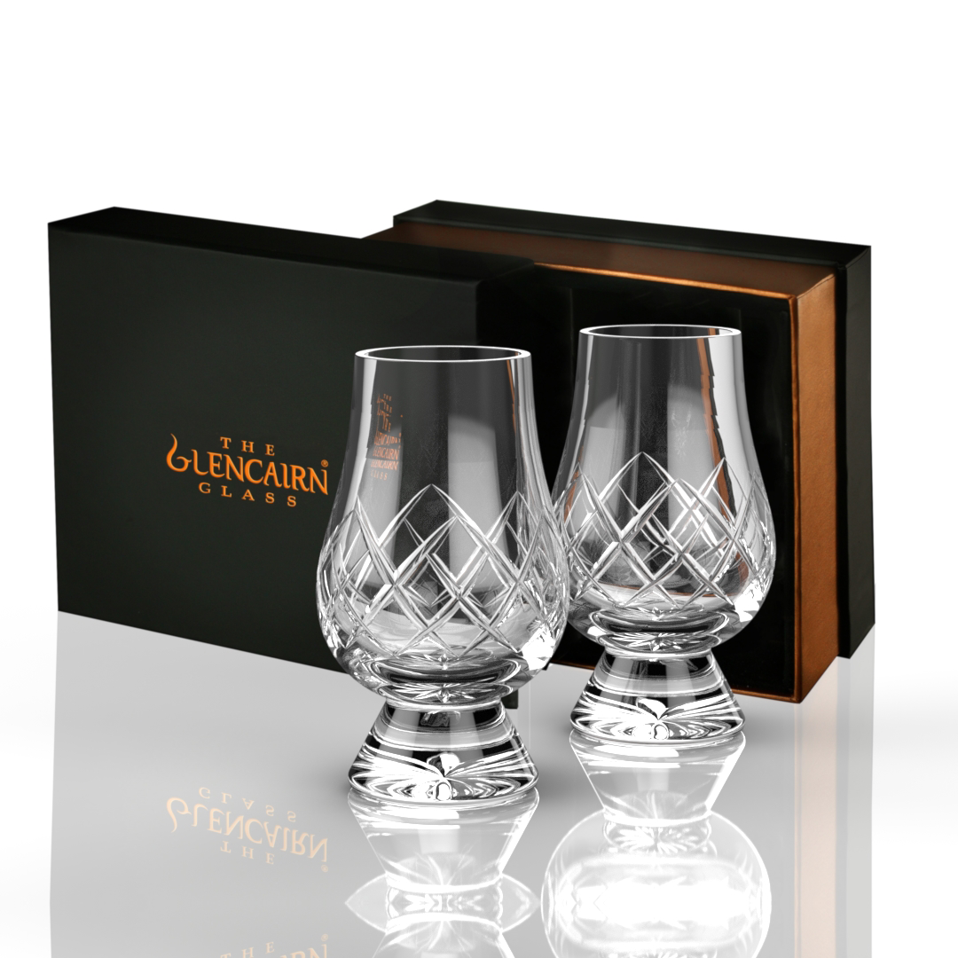 The Glencairn Official Cut Crystal Whisky Glass Set Of 2 Presentation Box