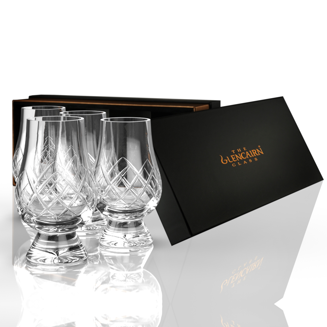 The Glencairn Official Cut Crystal Whisky Glass Set Of 4 Presentation Box