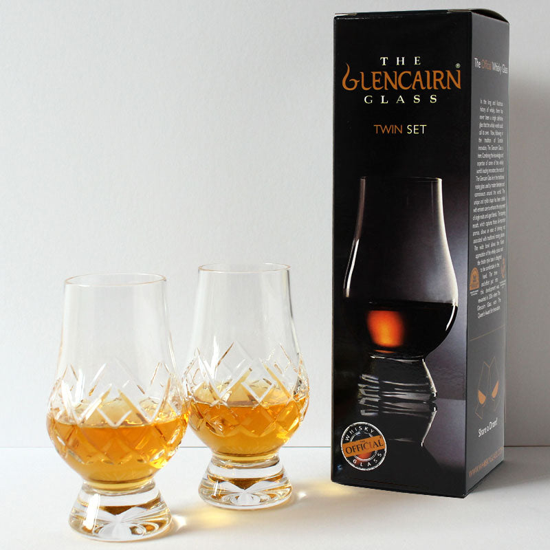The Glencairn Official Cut Crystal Whisky Glass - Set of 2 (Printed Gift Carton)