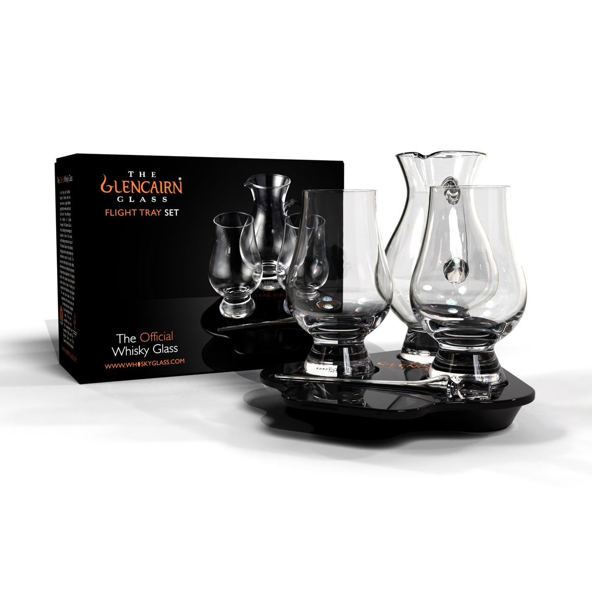 The Glencairn Official Whisky Glass Whisky Jug And Pipette Flight Tray 2 Glasses 1 Jug 1 Pipette