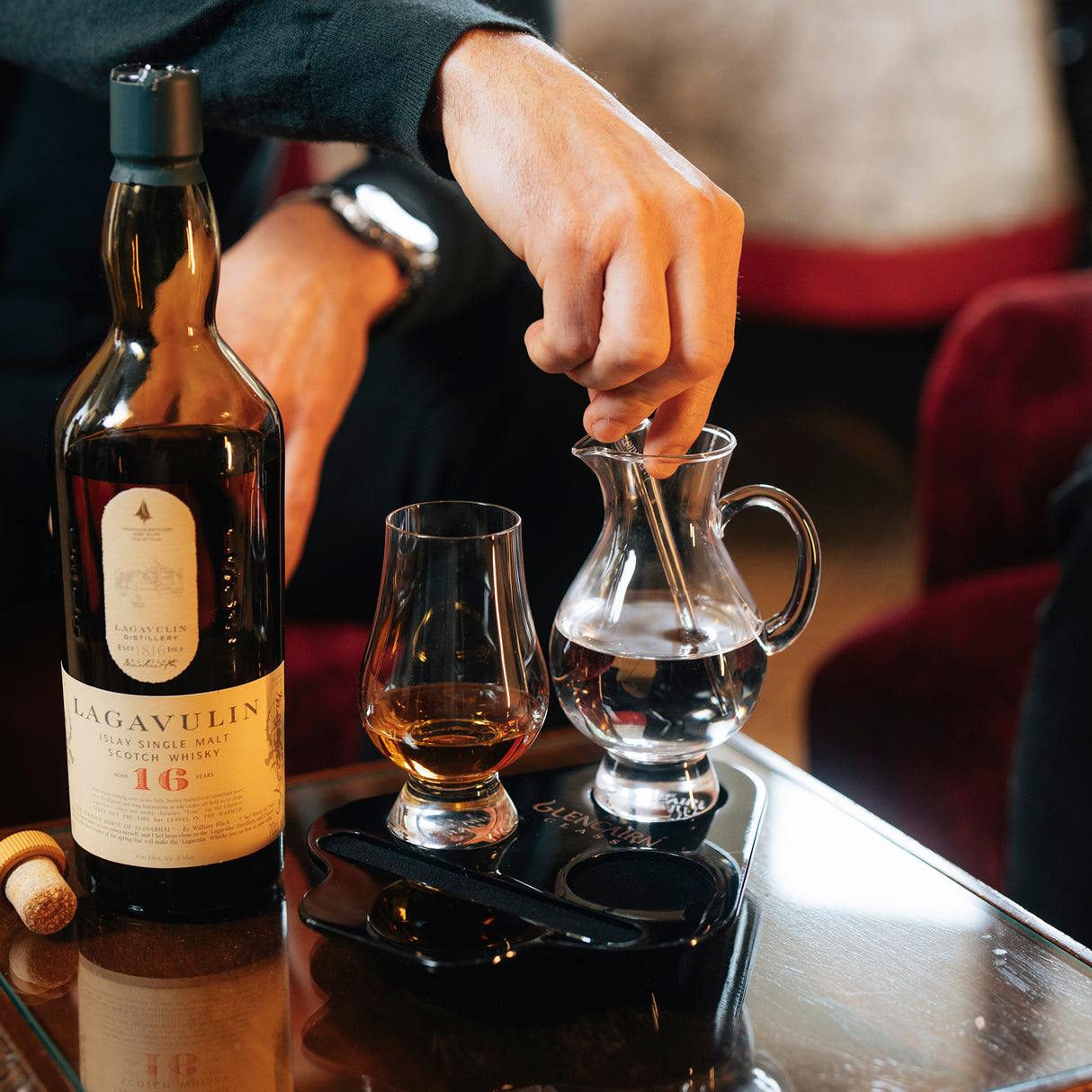 The Glencairn Official Whisky Glass, Whisky Jug and Pipette Flight Tray - 2 Glasses, 1 Jug & 1 Pipette