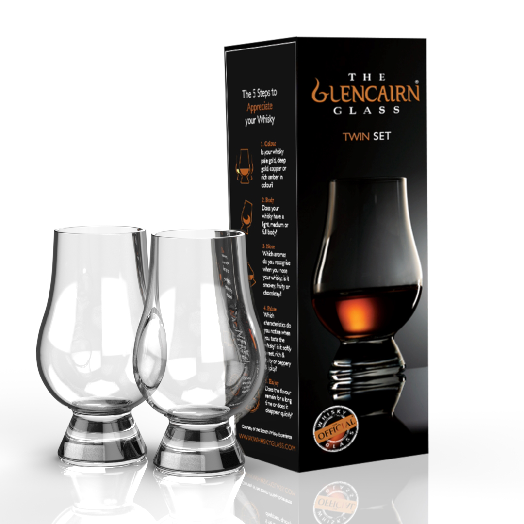 The Glencairn Official Whisky Glass Set Of 2 Printed Gift Carton
