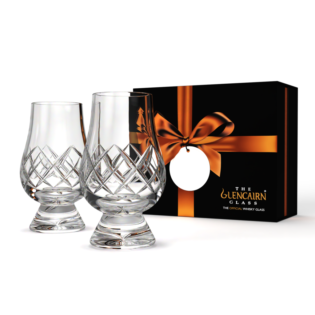 The Glencairn Official Cut Crystal Whisky Glass Set Of 2 Presentation Box