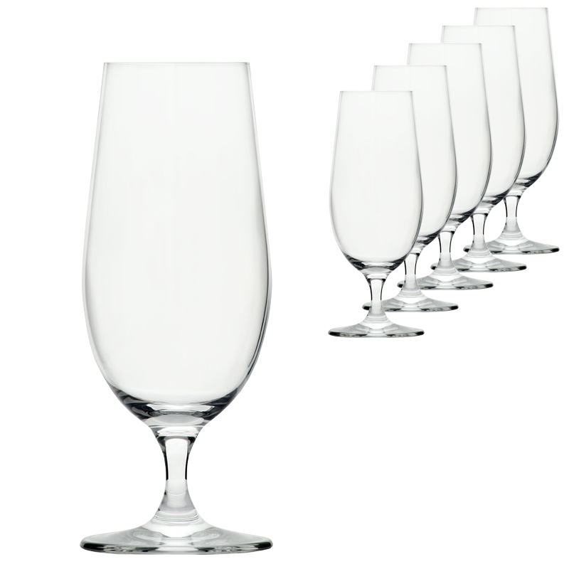 Glass Co In Vino Veritas Stemmed Beer Glasses Set Of 6