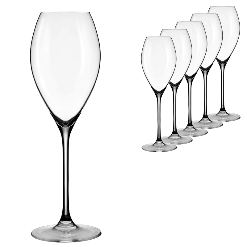 Lehmann Glass Jamesse Initial Champagne Sparkling Wine Glass 300ml Set Of 6