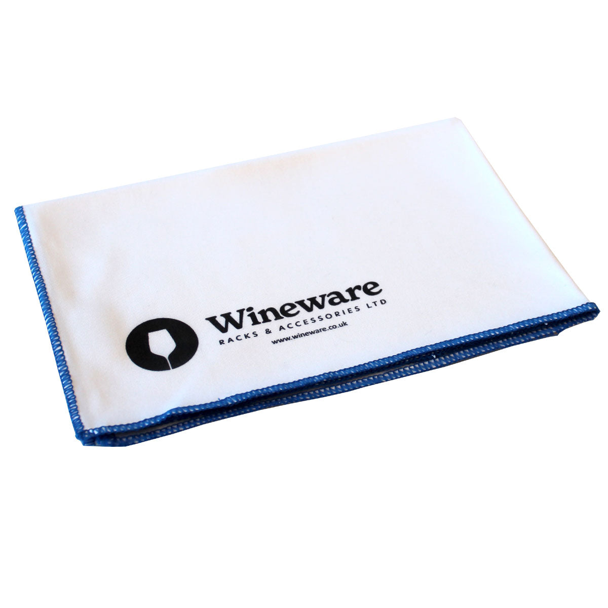 Wineware Glass Cleaning Polishing Cloth Medium White Blue