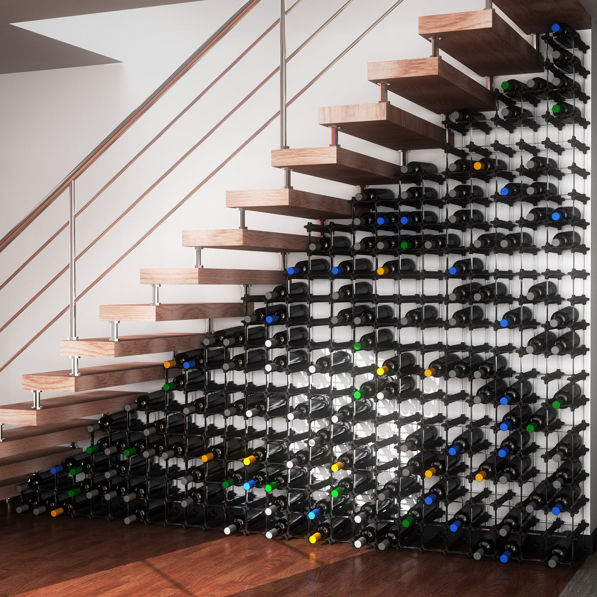 NOOK 50/60 Bottle Self-Assembly Wine Rack - Black