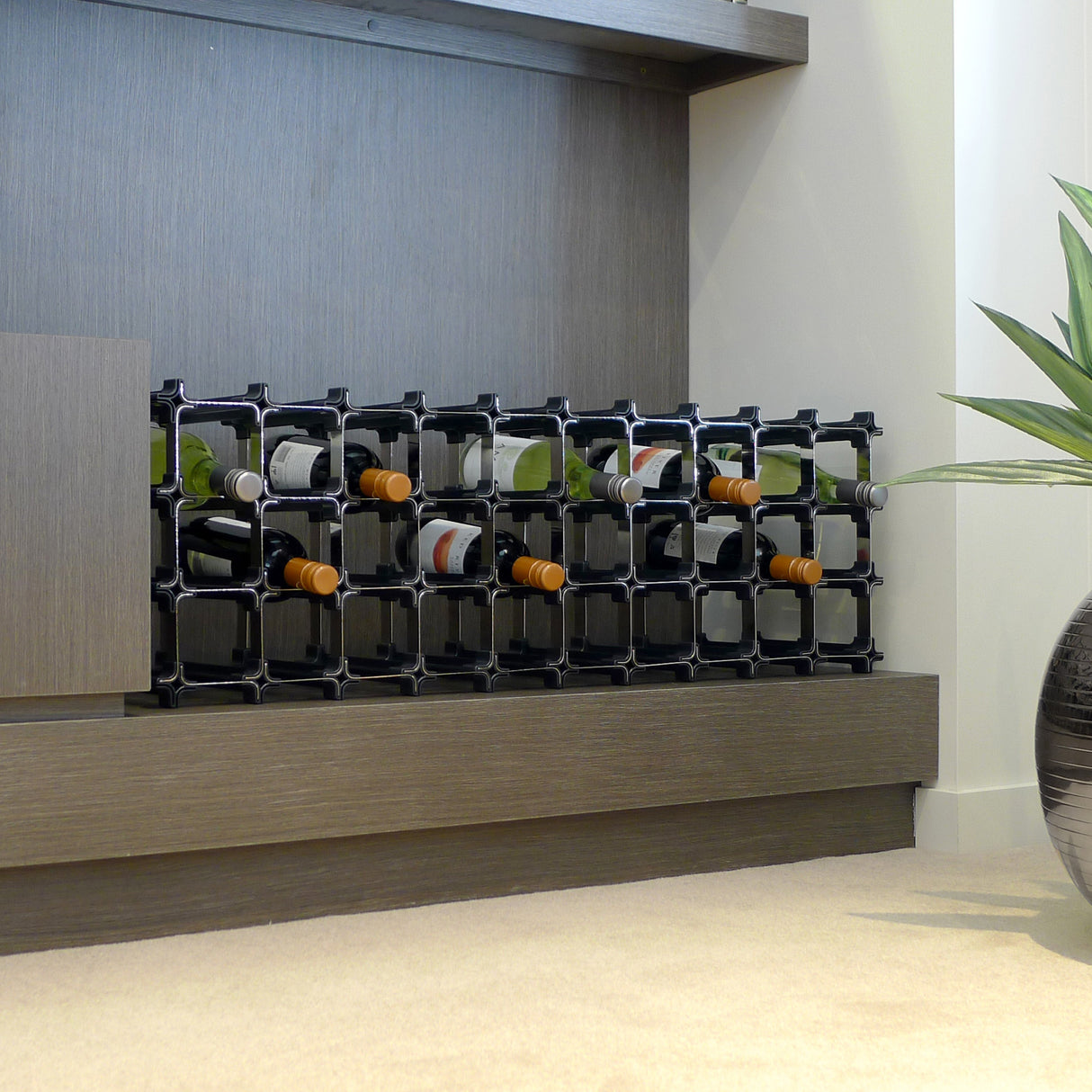 NOOK 50/60 Bottle Self-Assembly Wine Rack - Black