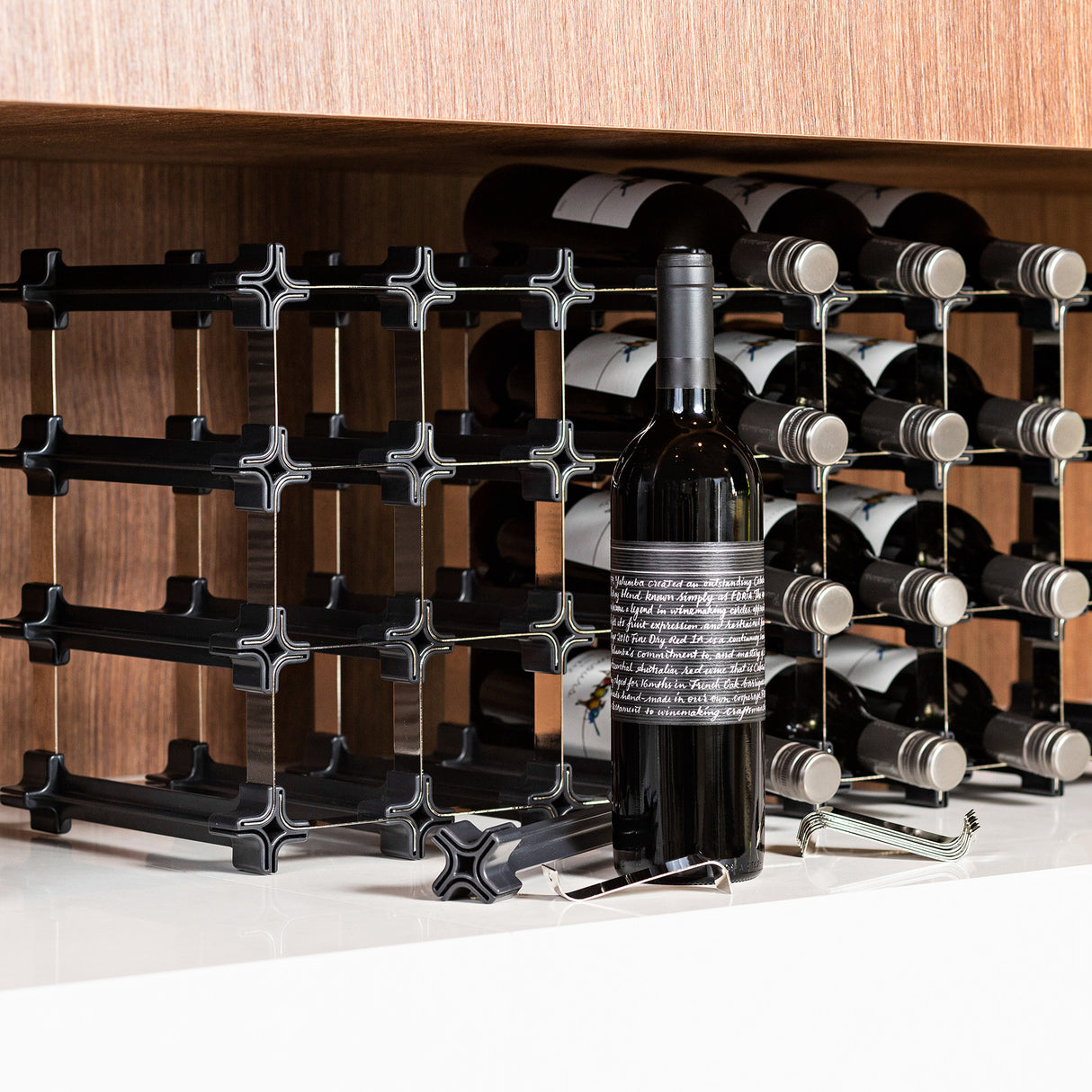 NOOK 50/60 Bottle Self-Assembly Wine Rack - Black