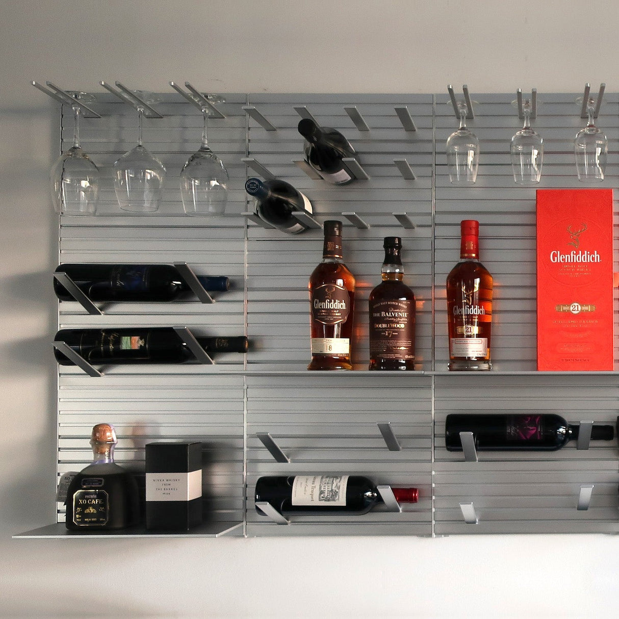 Stact Pro Wall Mounted Stemware Rack Set Of 4