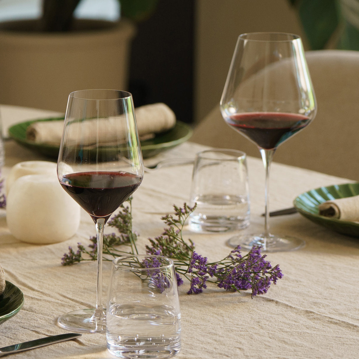 Stolzle Starlight Burgundy Red Wine Glass Set Of 6