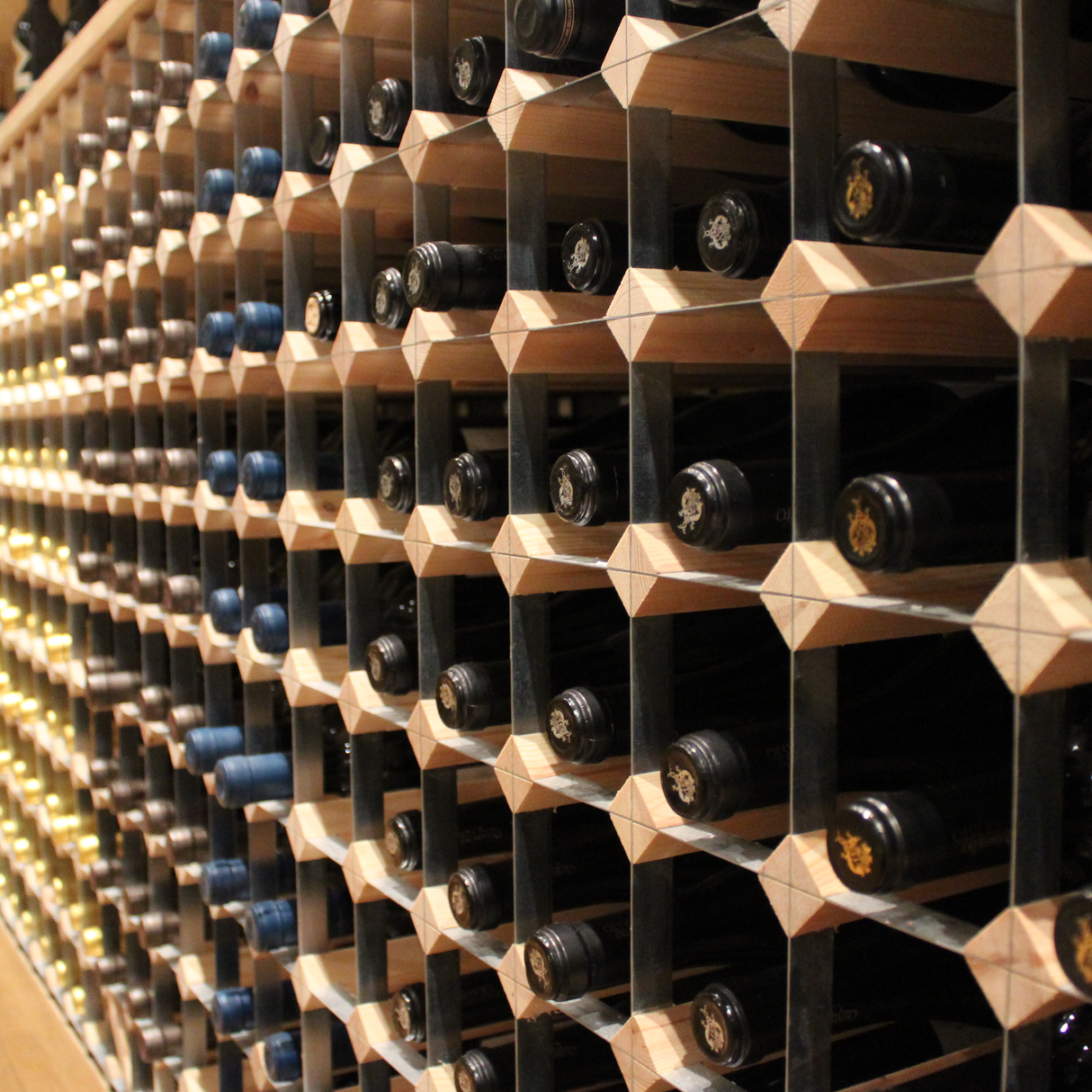 Fully Assembled Wooden Wine Rack Natural Pine Galvanised Steel 108 Bottles 12 X 8