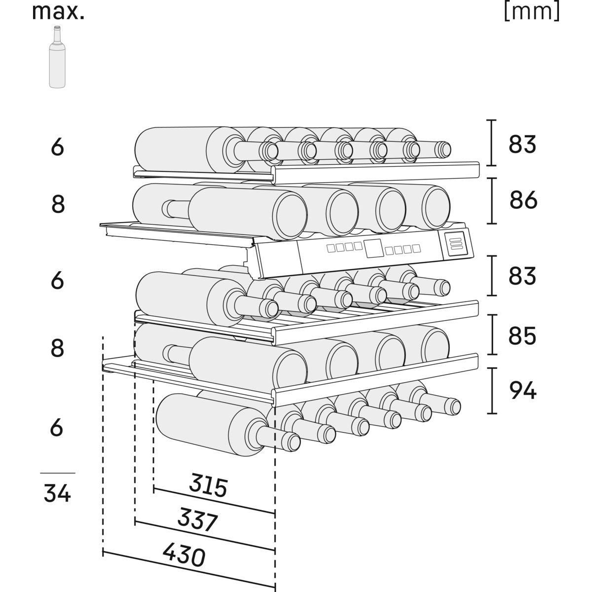 Liebherr Vinidor Built Under 2 Temperature Wine Cabinet Black Uwtgb 1682