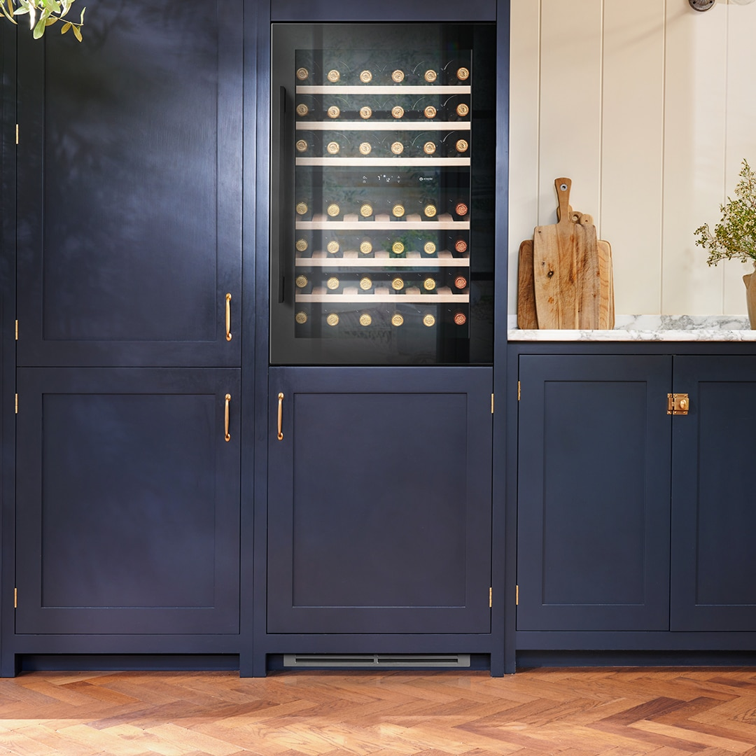 Caple Wine Cabinet Sense 2 Temperature Slot In Black Wc6521