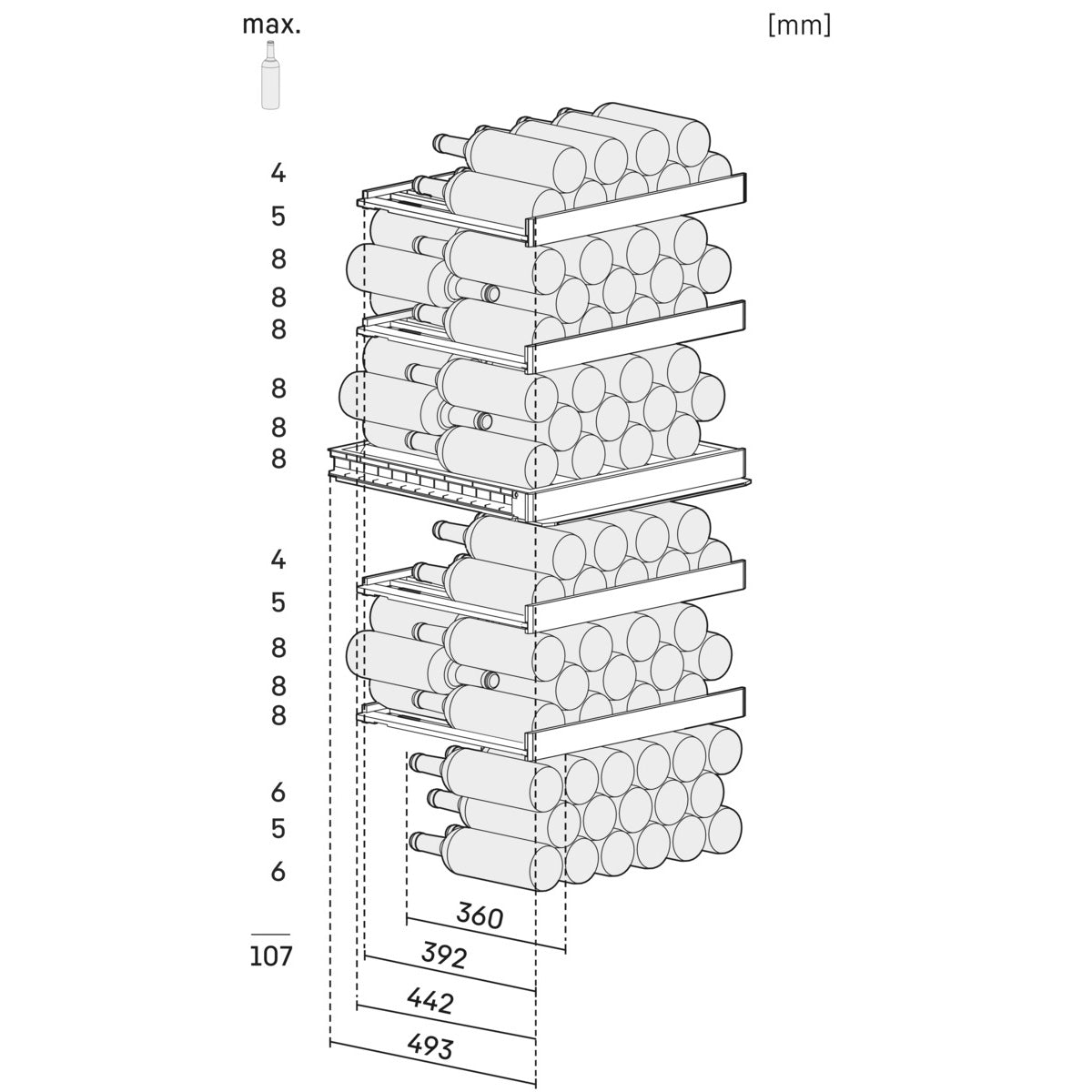 Liebherr Vinidor 107 Bottle Multi Temperature Freestanding Wine Cabinet Wpsd4652
