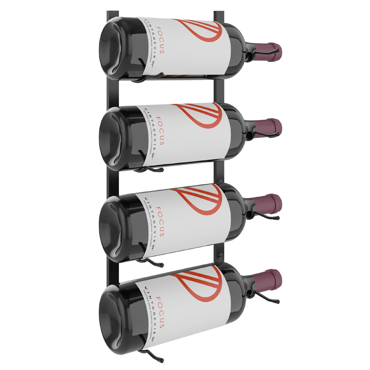 Vintageview Wall Mounted W Series 4 Big Bottle Wine Rack 1 Deep