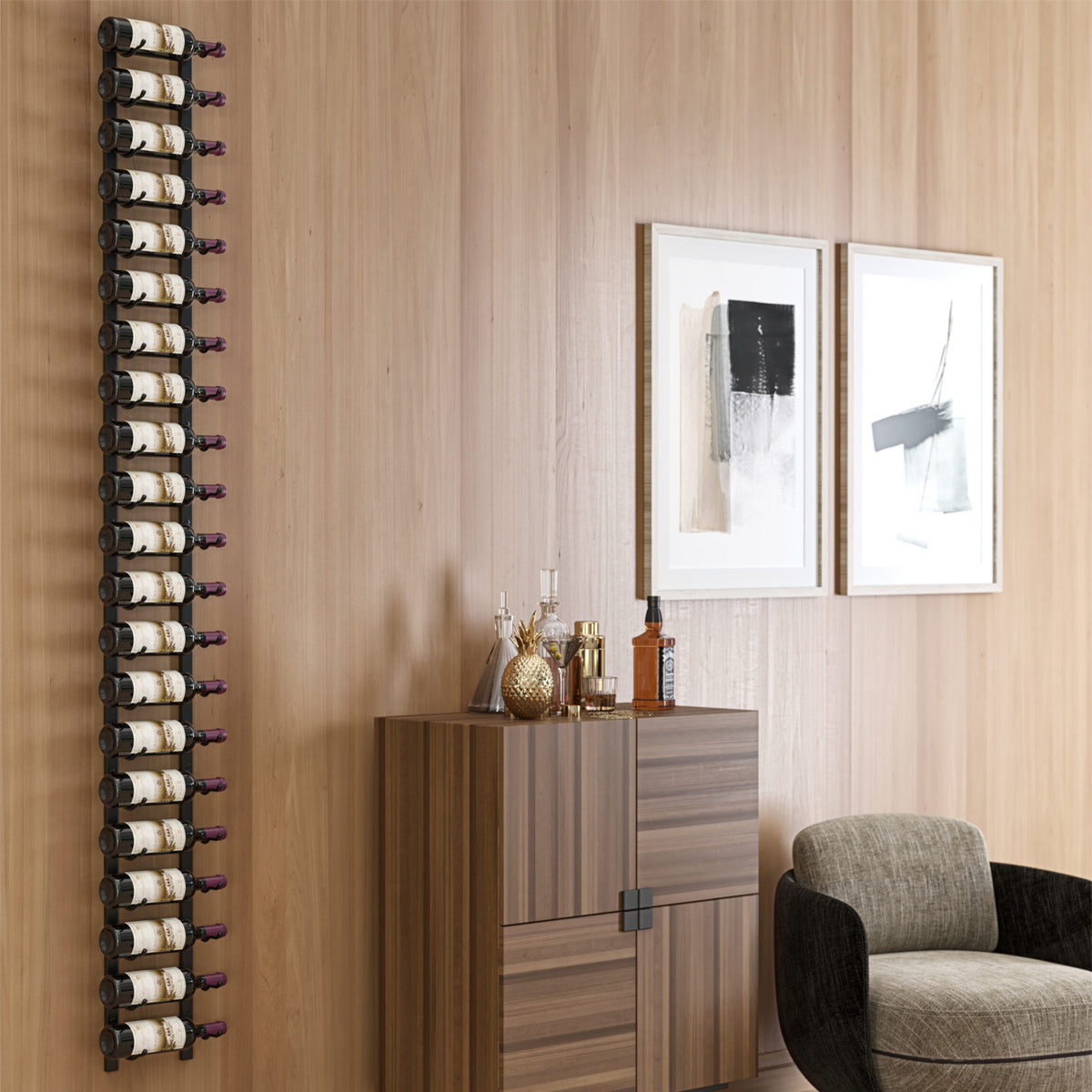 VintageView Wall Mounted W Series 7 - 2135mm - 21 > 63 Bottle Wine Rack