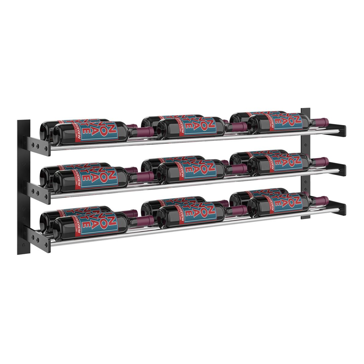 Vintageview Evolution Wall Mounted Wine Wall 381mm 3 Column 9 27 Bottle Wine Rack