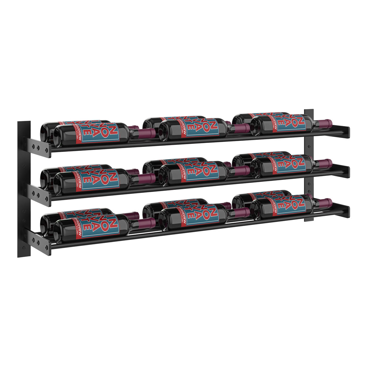 Vintageview Evolution Wall Mounted Wine Wall 381mm 3 Column 9 27 Bottle Wine Rack