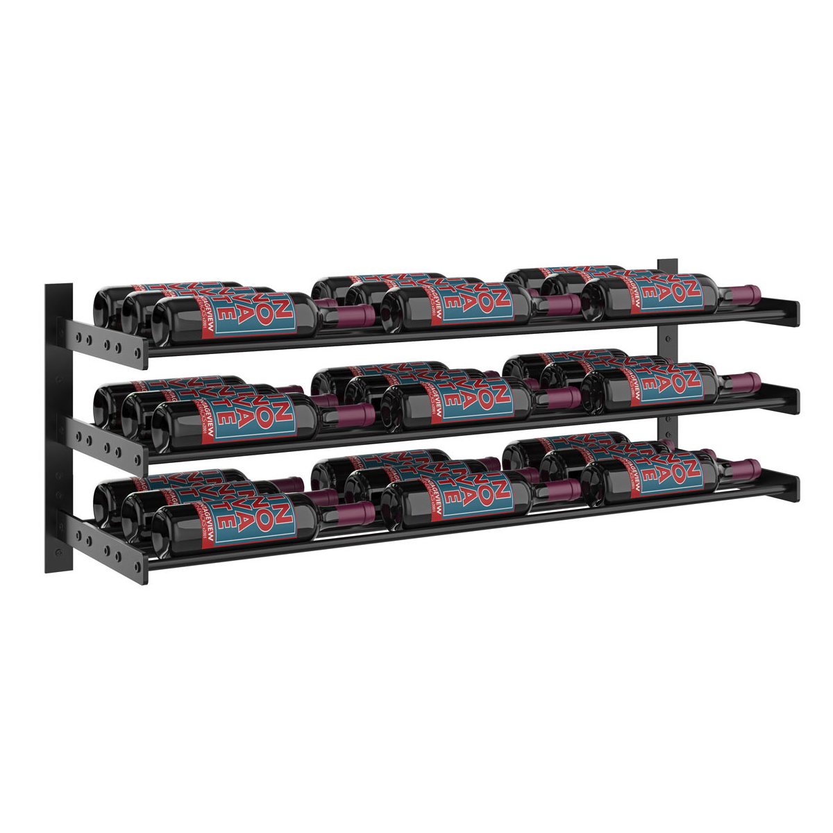Vintageview Evolution Wall Mounted Wine Wall 381mm 3 Column 9 27 Bottle Wine Rack