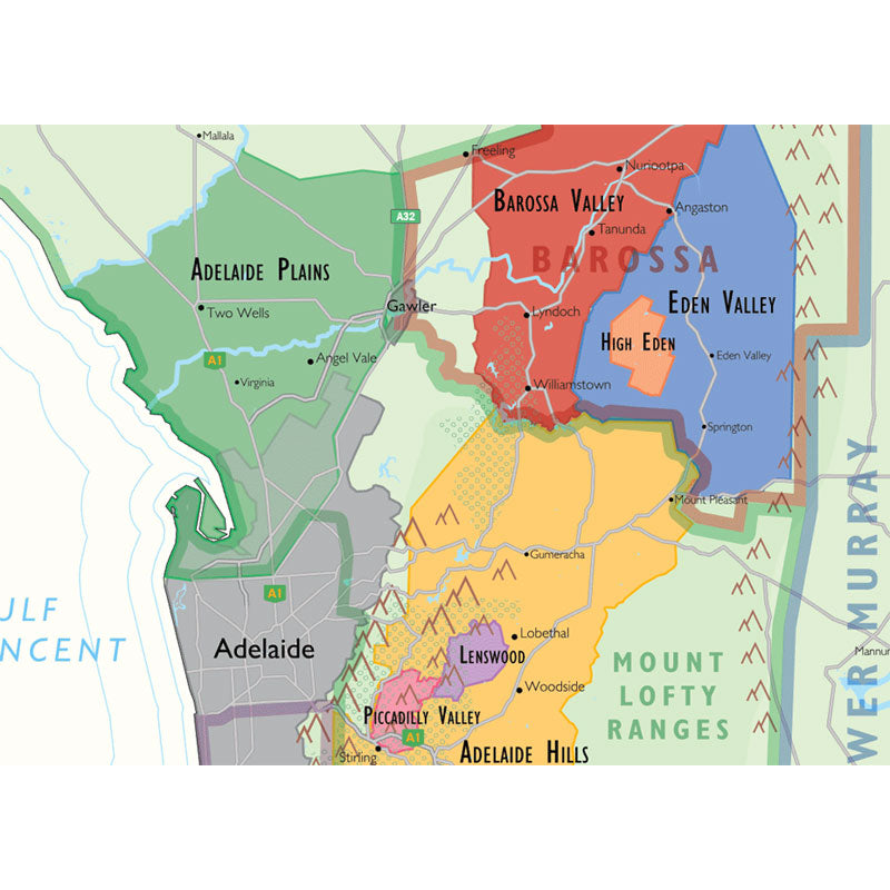 De Long 's Wine Map Of Australia Wine Regions
