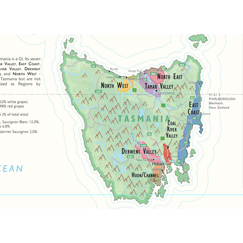 De Long 's Wine Map Of Australia Wine Regions