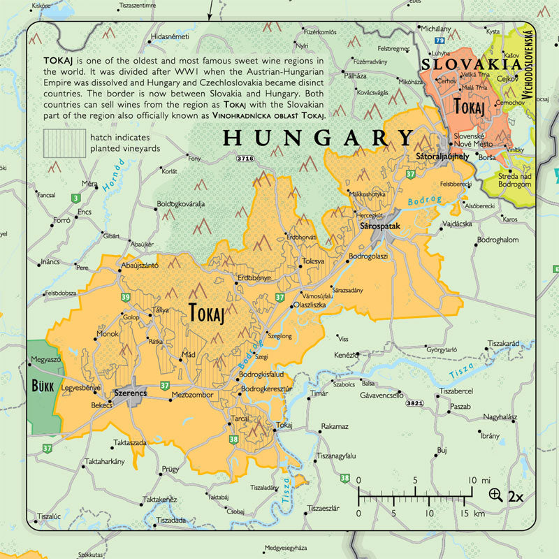 De Long 's Wine Map Of Austria And Hungary Wine Regions