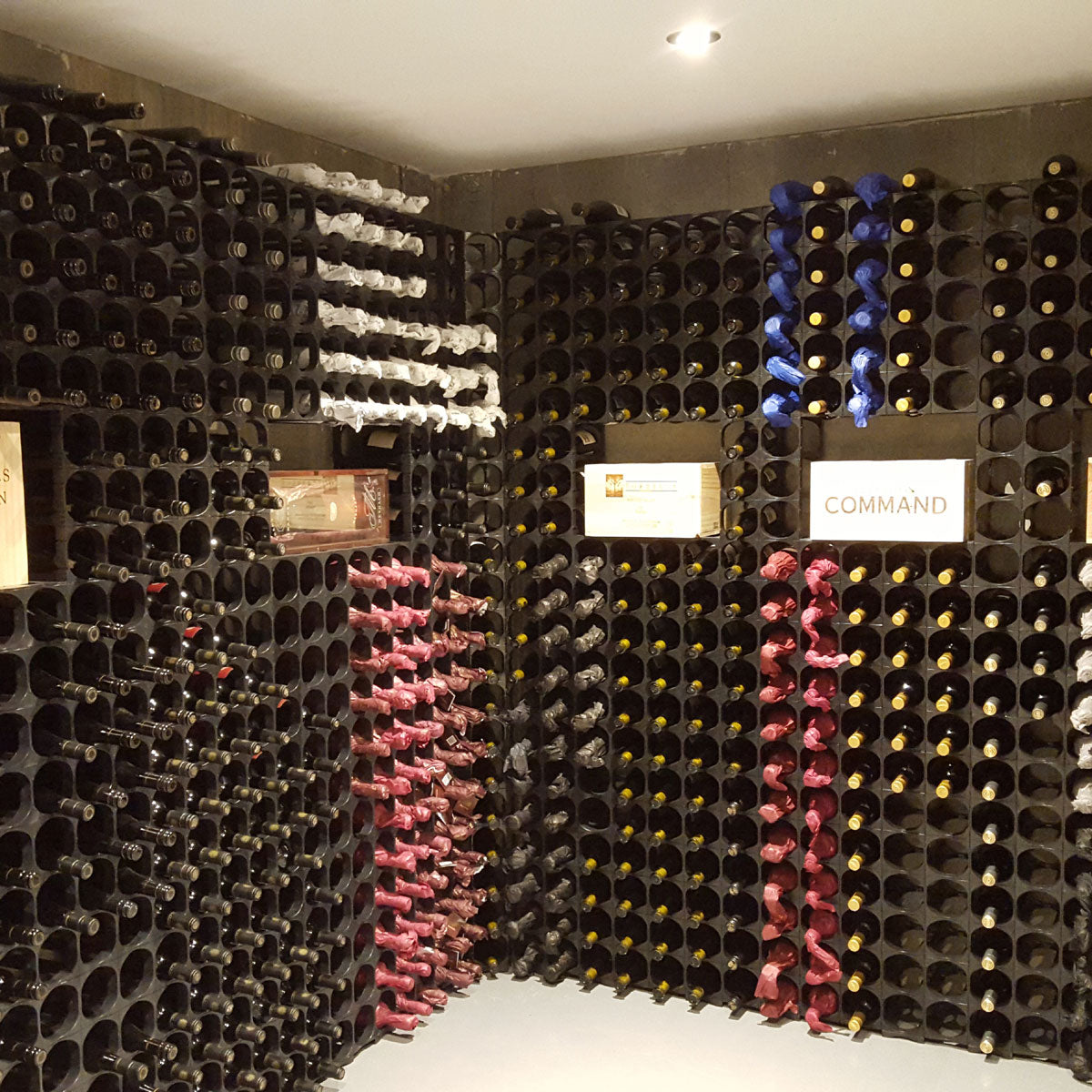 CellarStak 12 / 15 Bottle Plastic Wine Rack - Black