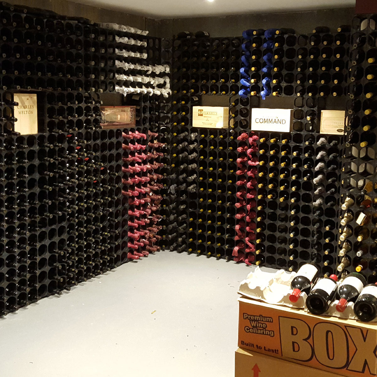 CellarStak 12 / 15 Bottle Plastic Wine Rack - Black