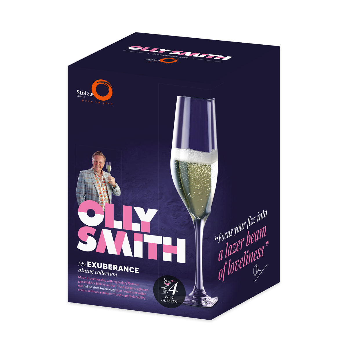 Stolzle Olly Smith Exuberance Collection Champagne Glass / Flute - Set of 4